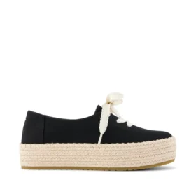 Espadrillas da donna Valencia con lacci e plateau