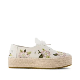 Espadrillas da donna Valencia con lacci e plateau