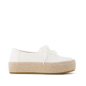 Espadrillas da donna Valencia con lacci e plateau