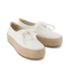 Espadrillas da donna Valencia con lacci e plateau